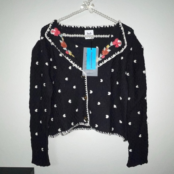 TACH CLOTHING FARAH HAND KNITTED WOOL CARDIGAN - Picture 2 of 14